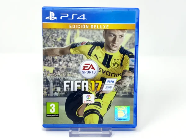 Portada de FIFA 17 (Edición Deluxe) (ESP) para PlayStation 4, edición PAL España, de segunda mano
