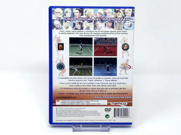 Parte trasera de Smash Court Tennis: Pro Tournament 2 (ESP) para PlayStation 2, edición PAL España