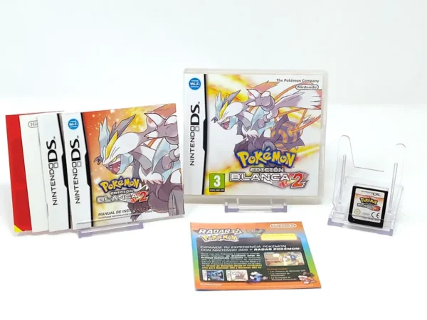 Lateral de la caja de Pokémon: Edición Blanca 2 (ESP) para Nintendo DS