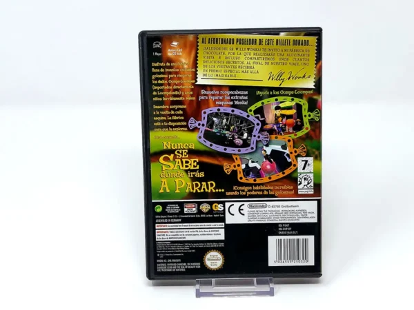 Parte trasera de Charlie y la Fábrica de Chocolate (ESP) para Nintendo GameCube, edición PAL España