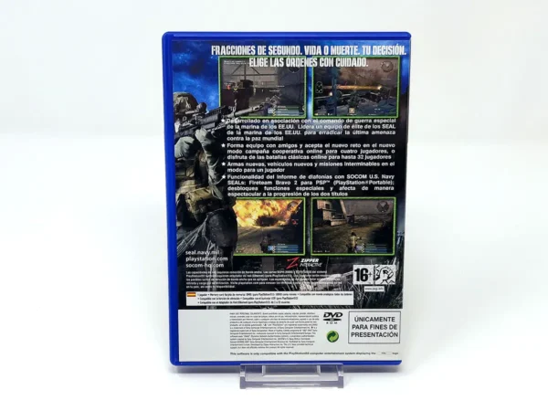 Parte trasera de SOCOM: U.S. Navy SEALs: Combined Assault (ESP) (Promo) para PlayStation 2, edición PAL España
