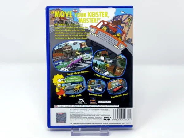 Parte trasera de The Simpsons: Road Rage (UK) para PlayStation 2, edición PAL UK