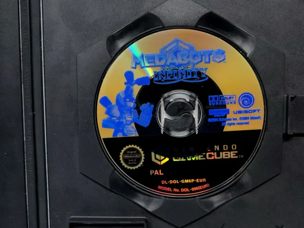 Lateral de la caja de Medabots Infinity (ESP) para Nintendo GameCube