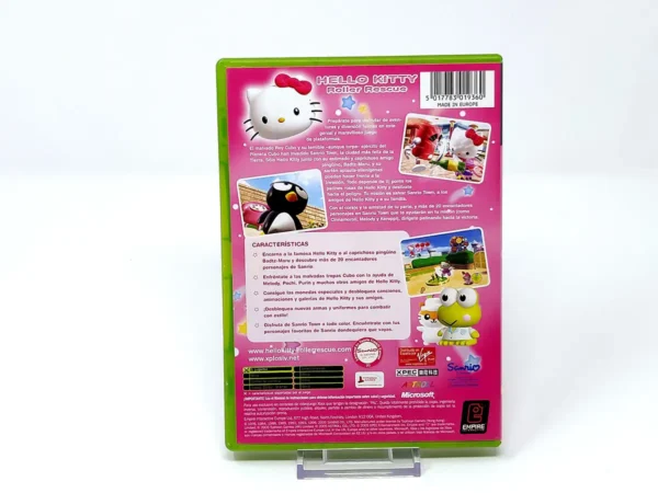 Parte trasera de Hello Kitty: Roller Rescue (ESP) para XBOX, edición PAL España