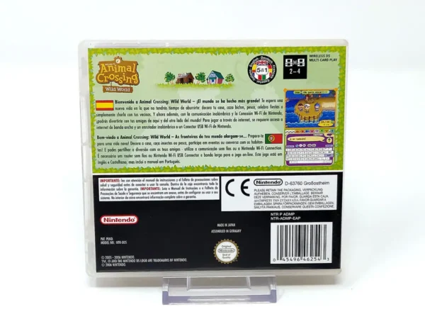 Parte trasera de Animal Crossing: Wild World (ESP) para Nintendo DS, edición PAL España