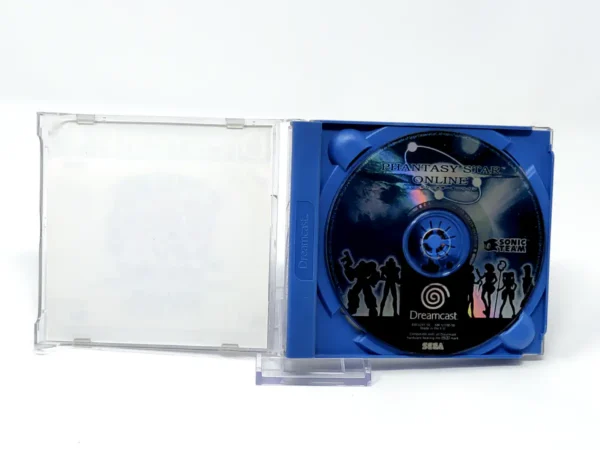 Interior del juego Phantasy Star Online (ESP) para Sega Dreamcast con disco y manual
