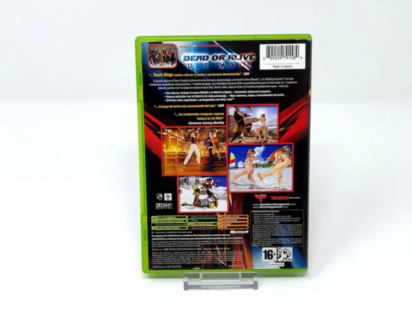 Parte trasera de Dead or Alive  Ultimate (ESP) para XBOX, edición PAL España