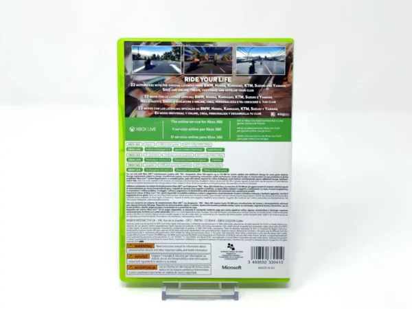 Parte trasera de Motorcycle Club (ESP) para XBOX 360, edición PAL España