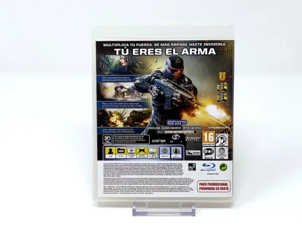 Parte trasera de Crysis 2 (ESP) (Promo) para PlayStation 3, edición PAL España