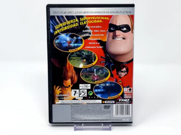 Parte trasera de Disney/Pixar Los Increíbles (ESP) (Platinum) (v2) (Rebajado) para PlayStation 2, edición PAL España