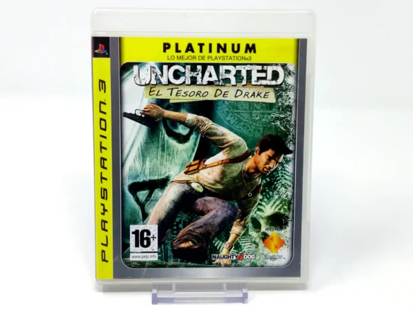 Portada de Uncharted: El Tesoro de Drake (ESP) (Platinum) (Rebajado) para PlayStation 3, edición PAL España, de segunda mano