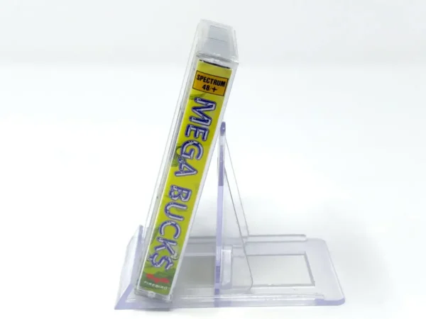 Lateral de la caja de Mega-Bucks para Sinclair ZX Spectrum