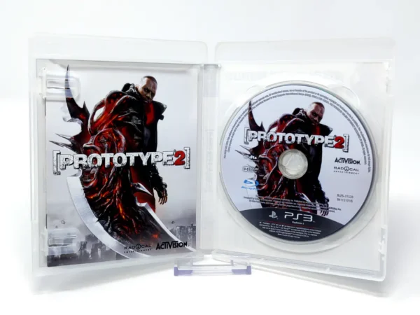 Interior del juego Prototype 2 (ESP) para PlayStation 3 con disco y manual