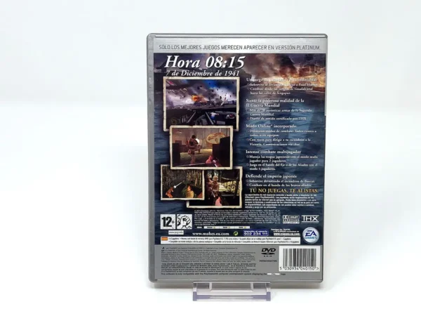 Parte trasera de Medal of Honor: Rising Sun (ESP) (Platinum) para PlayStation 2, edición PAL España