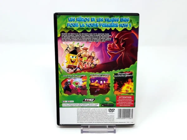 Parte trasera de Bob L'éponge et ses amis: L'ultime alliance (FRA) para PlayStation 2, edición PAL Francia