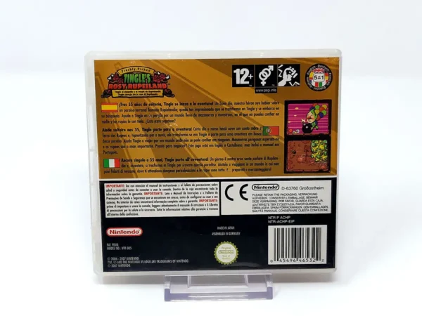 Parte trasera de Freshly-Picked: Tingle's Rosy Rupeeland (ESP) para Nintendo DS, edición PAL España