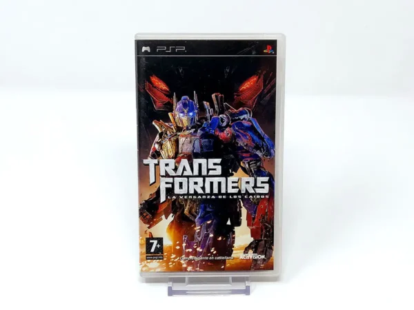 Portada de Transformers: La Venganza de los Caídos (ESP) para PSP, edición PAL España, de segunda mano