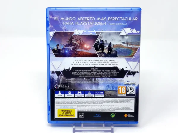 Parte trasera de Horizon Zero Dawn: Complete Edition (ESP) (v1) (PS Hits) para PlayStation 4, edición PAL España