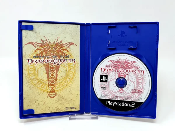 Interior del juego Breath of Fire: Dragon Quarter (ESP) para PlayStation 2 con disco y manual