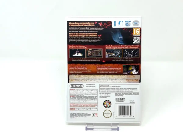 Parte trasera de Project Zero 2: Wii Edition (ESP) para Nintendo Wii, edición PAL España