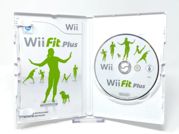 Interior del juego Wii Fit Plus (ESP) (v2) para Nintendo Wii con disco y manual