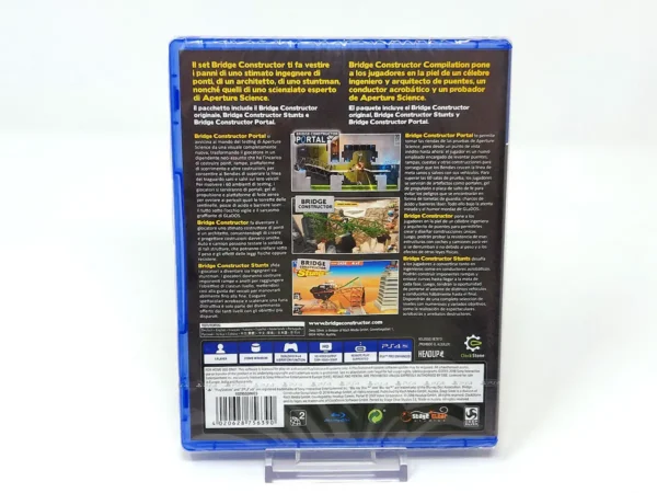 Parte trasera de Bridge Constructor Compilation (ESP) (Precintado) para PlayStation 4, edición PAL España
