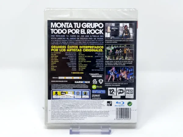 Parte trasera de Rock Band (ESP) (Precintado) para PlayStation 3, edición PAL España