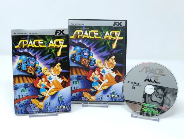 Parte trasera de Space Ace (ESP) para PC, edición PAL España