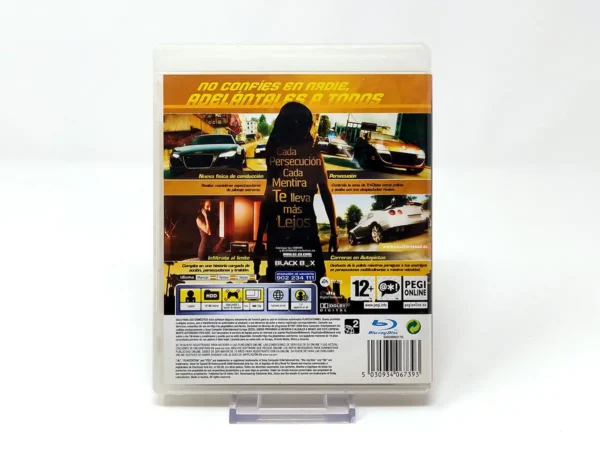 Parte trasera de Need for Speed: Undercover (ESP) para PlayStation 3, edición PAL España