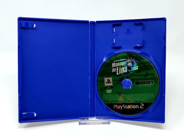 Interior del juego Manager de Liga 2003 (ESP) (Rebajado) para PlayStation 2 con disco y manual