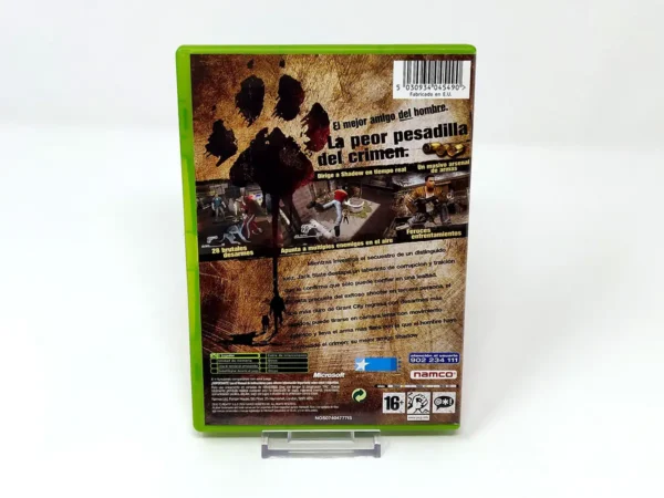 Parte trasera de Dead to Rights II (ESP) para XBOX, edición PAL España