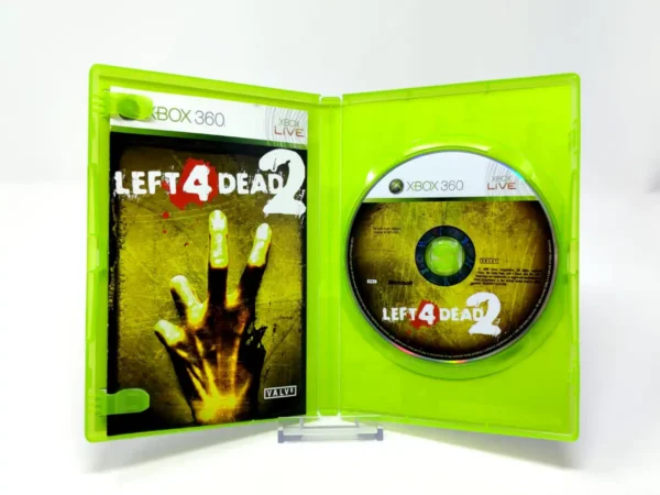 Interior del juego Left 4 Dead 2 (ESP) para XBOX 360 con disco y manual