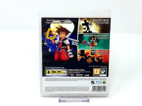 Parte trasera de Kingdom Hearts: HD 1.5 ReMIX (ESP) para PlayStation 3, edición PAL España