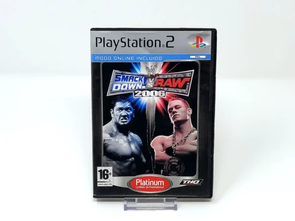 Portada de WWE SmackDown! vs. Raw 2006 (ESP) (Platinum) para PlayStation 2, edición PAL España, de segunda mano