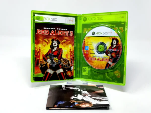 Interior del juego Command & Conquer: Red Alert 3 (ESP) para XBOX 360 con disco y manual