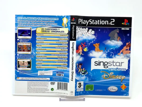 SingStar Canciones Disney (ESP) (Carátula) para PlayStation 2, edición PAL España, de segunda mano