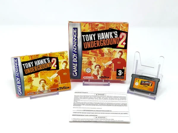 Interior del juego Tony Hawk's Underground 2 (ESP) para Nintendo Game Boy Advance con disco y manual