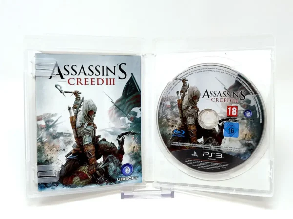 Interior del juego Assassin's Creed III (ESP) (v2) para PlayStation 3 con disco y manual