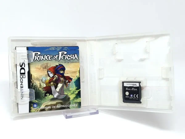 Interior del juego Prince of Persia: El Rey Destronado (ESP) para Nintendo DS con disco y manual