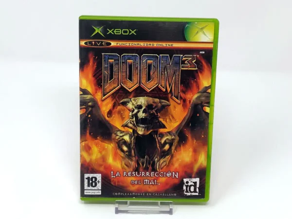 Portada de DOOM 3: La Resurrección del Mal (ESP) para XBOX, edición PAL España, de segunda mano