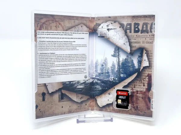 Interior del juego Kholat (ESP) para Nintendo Switch con disco y manual
