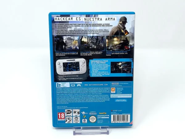 Parte trasera de Watch_Dogs (ESP) para Nintendo Wii U, edición PAL España