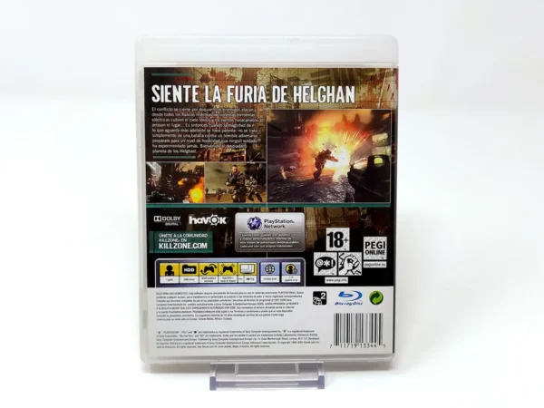Parte trasera de Killzone 2 (ESP) para PlayStation 3, edición PAL España