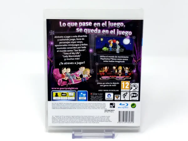 Parte trasera de Party Night (ESP) para PlayStation 3, edición PAL España