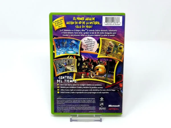 Parte trasera de Blinx: The Time Sweeper (ESP) (Rebajado) para XBOX, edición PAL España
