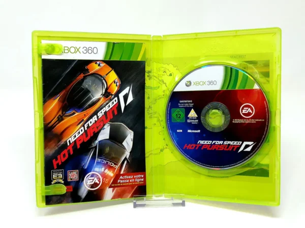 Interior del juego Need for Speed: Hot Pursuit (FRA) para XBOX 360 con disco y manual