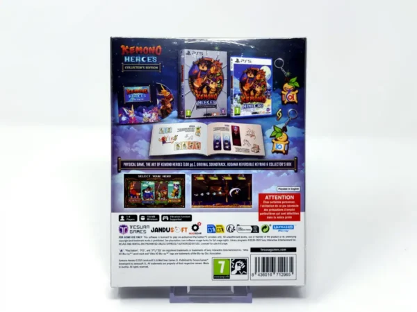 Parte trasera de Kemono Heroes (Collector's Edition) (EUR) (Precintado) para PlayStation 5, edición PAL