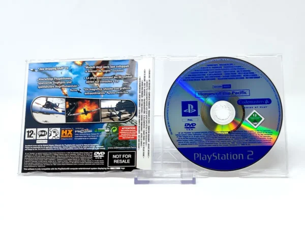 Parte trasera de Heroes of the Pacific (ESP) (Promo) para PlayStation 2, edición PAL España