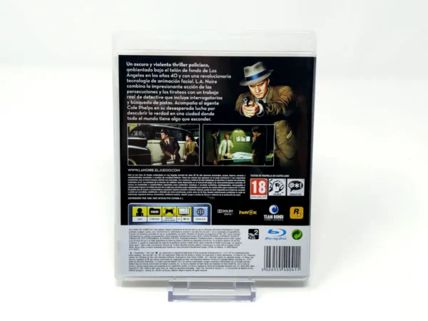 Parte trasera de L.A. Noire (ESP) para PlayStation 3, edición PAL España