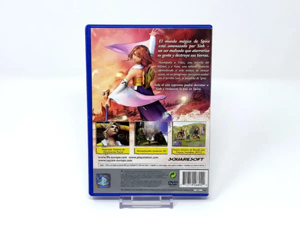 Parte trasera de Final Fantasy X (ESP) (Platinum) (Rebajado) para PlayStation 2, edición PAL España